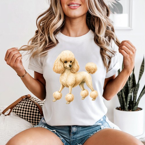 Apricot poodle womens - apricot, t-shirt