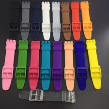Soft Rubber Silicone Watch Band Strap Multilecolors 16 17 19 20mm for Swatch