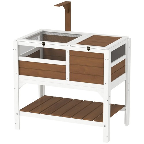 Pawhut wooden tortoise house - pawhut,