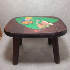 Vtg Child Wooden Step Stool