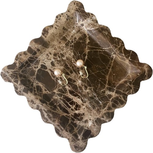 Vintage natural marble tray - natural,