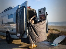 Camper Van Rear Door Shower