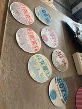 7 Vintage Car Tax Discs 1992