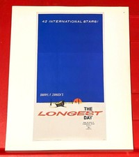 The Longest Day John Wayne Movie/Film Poster Art PICTURE / PRINT 12" x 9.5"
