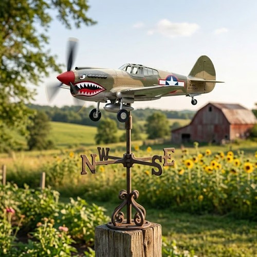 Wind sculpture airplane - sculpture,