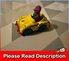 Barney Dinosaur Car Die Cast Toy Yellow Taxi 1993 Lyons Group (SOLD USED)