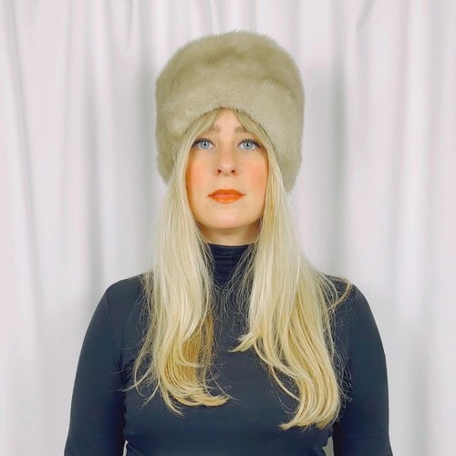 Vintage genuine mink fur hat - vintage,