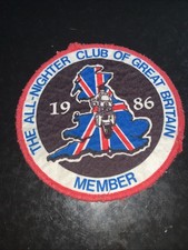 The All Nighter club Of Great Britain Scooter Rally Patch 1986