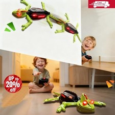 Rechargeable Wall Climbing Robot Gecko Toy | Remote Control Lizard with LED Eyes