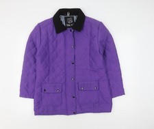 Urban Diva Women's Purple Quilted Jacket L Casual Autumn