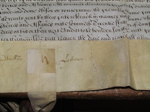 1688 vellum indenture charles - vellum,