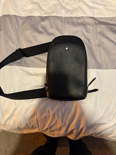Montblanc black leather - black,