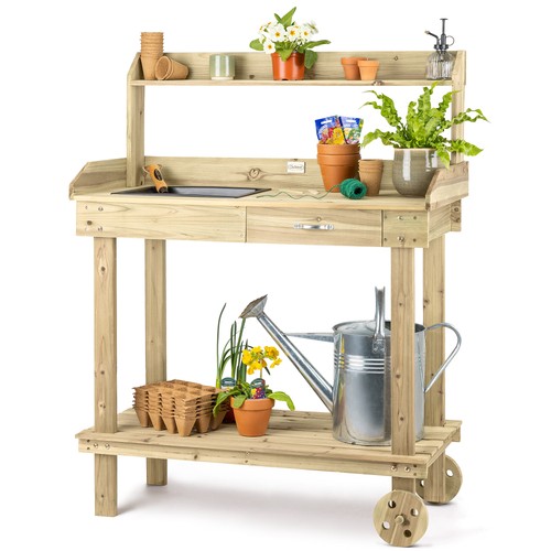 Garden potting table bench - table,