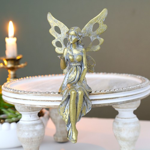 Antique resin fairy - antique, with