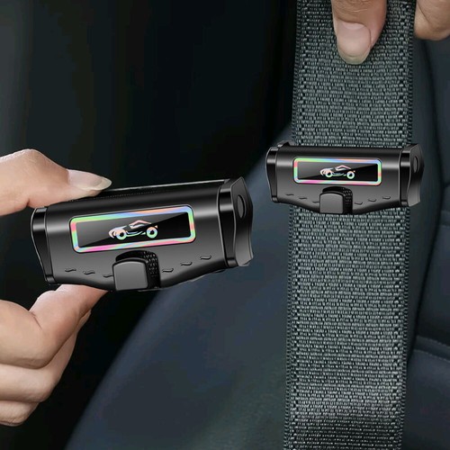 Black car seat belt holder - seat,