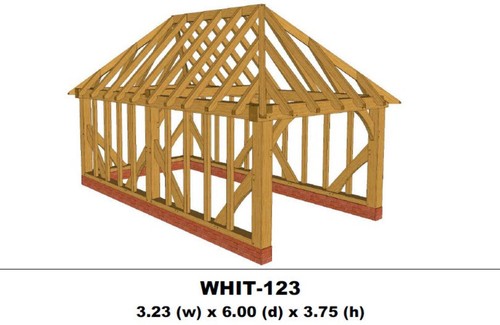 European oak garage - oak, bay