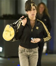 Amy Winehouse Fred Perry Black & Yellow Gym Barrel Bag