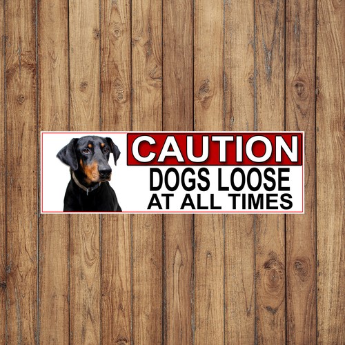 Doberman pinscher caution dogs - pinscher,