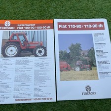 Fiat 100/90dt-110/90 tractor 2 double sided brochures-