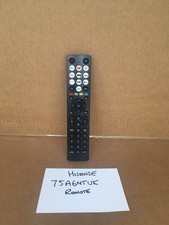 HISENSE ORIGINAL   GENUINE  TV REMOTE CONTROL  FOR 75A6NTUK FREE POSTAGE 