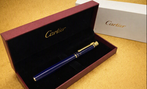 Cartier rollerball pen blue - rollerball,