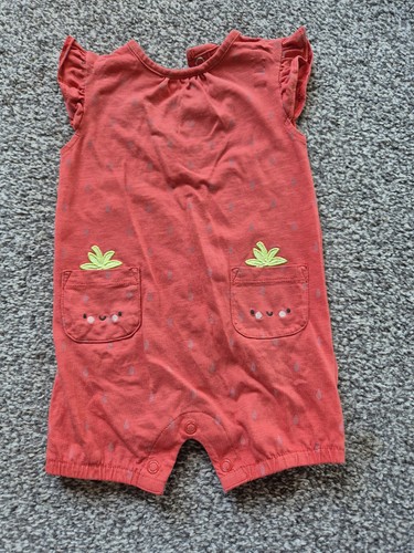 Red strawberry romper - strawberry,