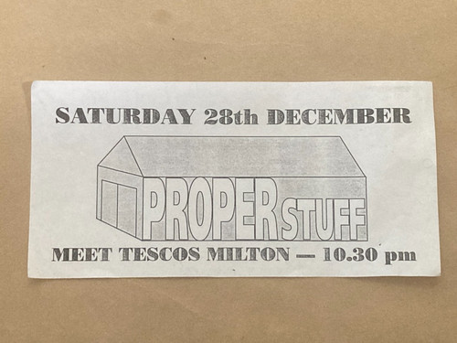Rave flyer proper stuff tescos - proper,