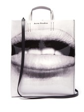 Acne Studios Baker Lip Print 2way Tote Bag Shoulder Bag PVC Black White RARE!