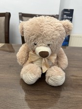 Retired Mothercare Soft BEIGE Teddy Bear Sitting Soft Plush Comforter