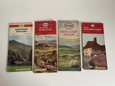 Esso england road maps - road, x4