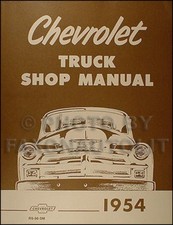 1954 Chevy Truck Shop Manual 54 Pickup Panel Suburban Big Truck Chevrolet Repair