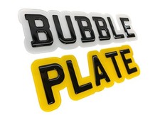 BUBBLE NUMBER PLATES - 4D GEL