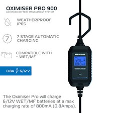 Oxford Oximiser Pro 900 Motorcycle Battery Charger Optimiser Kit UK Model EL201
