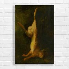 Mystical Rabbit on Dark Canvas