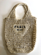 Paris Milano Straw Bag Crochet Style BNWOT Beach Holiday Shopping