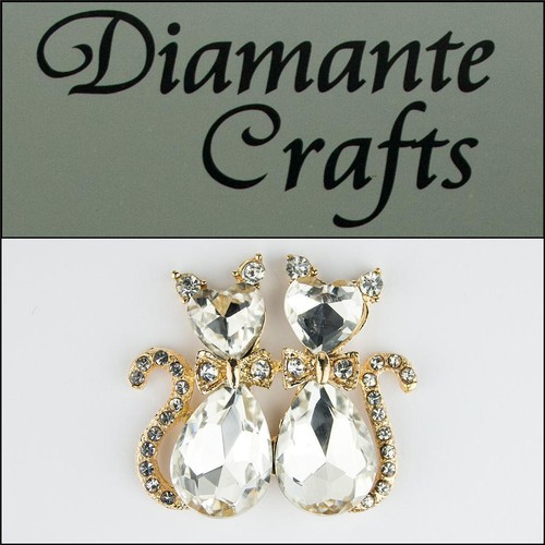 Cats gold alloy encrusted - cats,