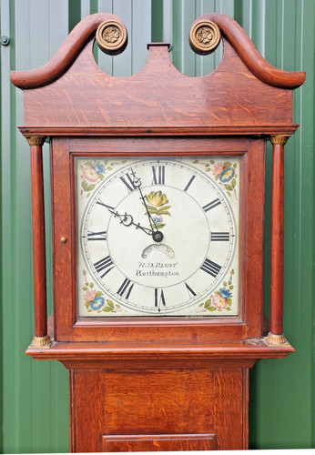 Oak hour longcase - hour,