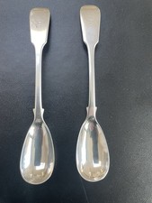 Edinburgh Silver Hallmarked 1843 Jam/preserve Spoons Lovely Condition 28 Grams