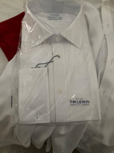 Lewin shirt 38 white - tm, 19/38