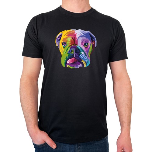 Mens shirt english - t-shirt, bulldog