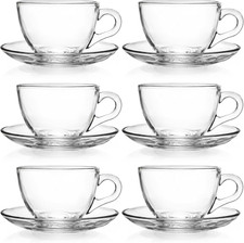 6 Pack 7-Ounce Glass Tea Cups