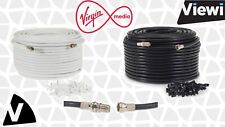 Premium Single Coax Cable Extension For Virgin Media HD Freesat Satellite Lead