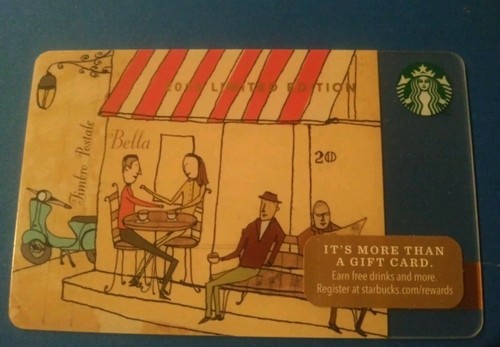 Starbucks card 2014 vespas - card, vespas"