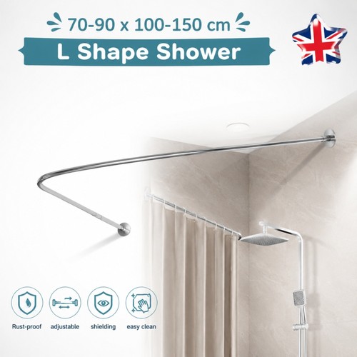 Shaped shower curtain rod - curtain,