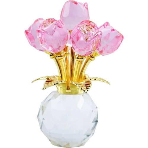 Crystal rose flower - rose, figurine