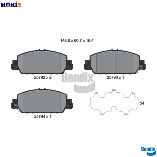 Brake pad set disc - set,