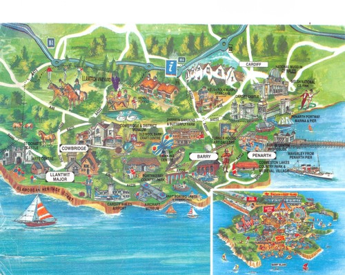 Map postcard british - ,