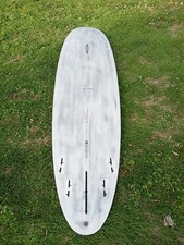 8ft Harly Ingleby Moe Surfboard Mid length In Thunderbolt Red With Bag