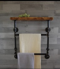 Double Towel Rail With Shelf