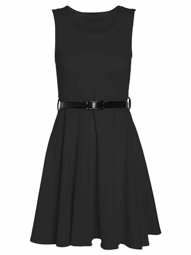 Womans sleeveless belted - sleeveless,